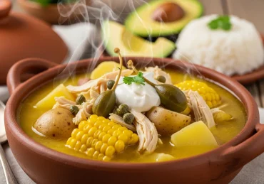 Ajiaco con alcaparras